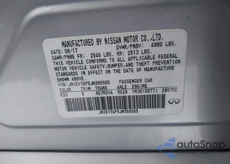 2018 Infiniti Q50 Luxe из США, поврежденный, VIN JN1EV7AP5JM356565